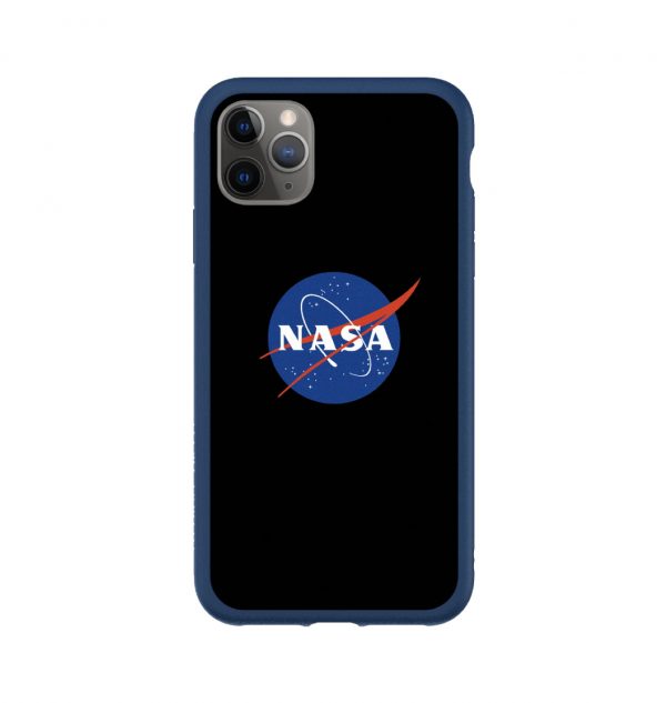 Phone case with NASA insignia (blue bumper)