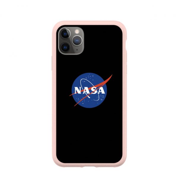 Phone case with NASA insignia (pink bumper)