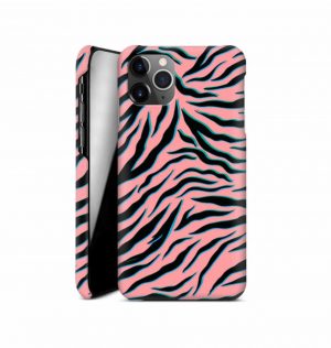 Phone case with pink and black ´zebra´ print (hard)