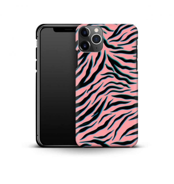 Phone case with pink and black ´zebra´ print (premium)