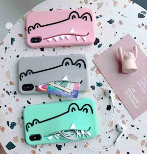 3 phone cases with crocodile designs