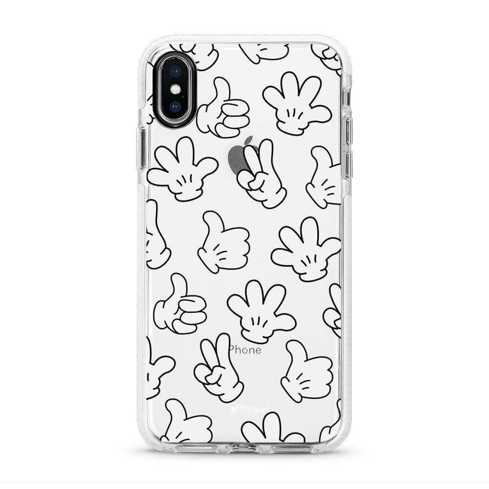 Clear phone case with Mickey Mouse design by Pixie Cases
