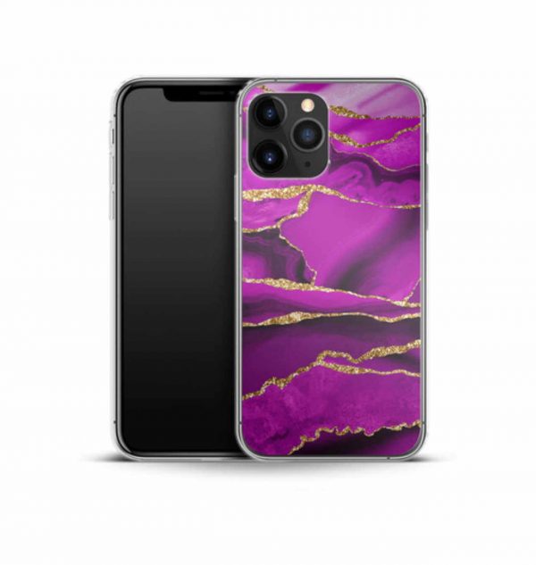 Magenta marble phone case (silicone)